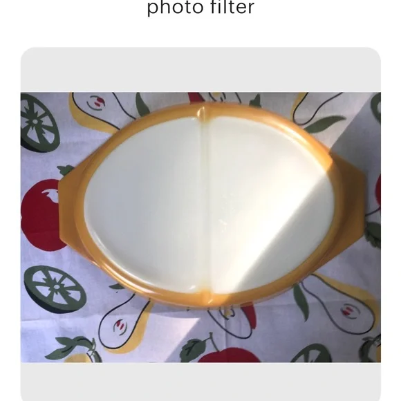 Vintage Pyrex Butterfly Gold Divided Casserole Baking Dish 1 Quart with Lid 063 - Picture 5 of 5